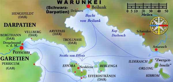 Karte der darpatischen Golfregion