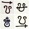 Landsknecht- Signaturen mit Symbol des Eitelbrand
